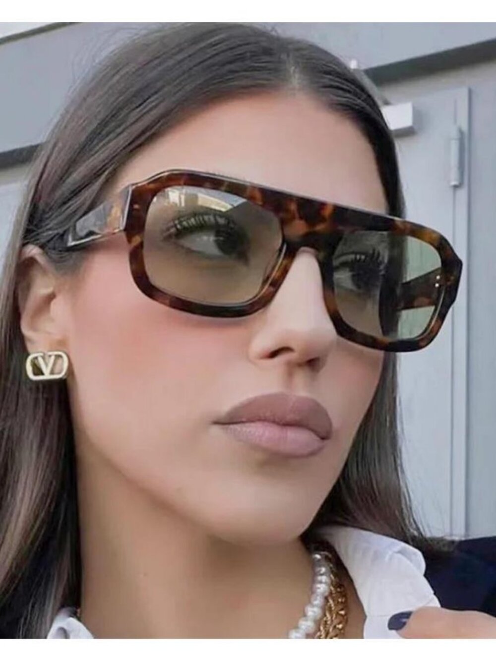 Classic Rectangular Large Frame  SunGlasses